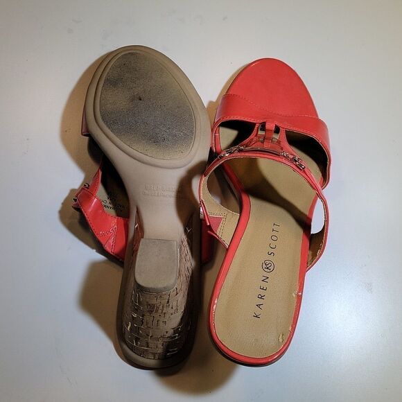 KAREN SCOTT WEDGE STYLE OPEN TOE SLIP-ON WOMEN"S SANDAL - Picture 11 of 15